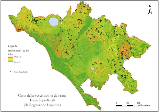 Carta della predisposizione al dissesto per frana nel territorio della Città Metropolitana di Roma Capitale