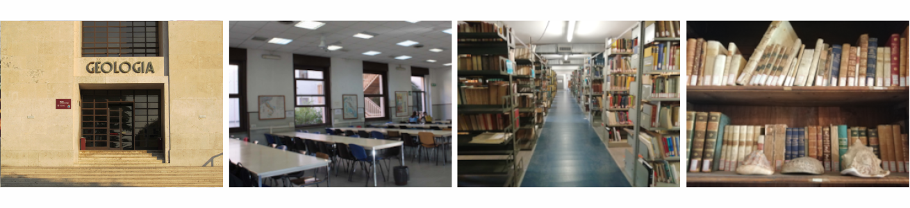 Alcune immagini della Biblioteca, ingresso, sala lettura, archivio e libri